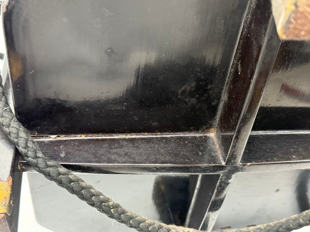 明治期　輪島塗　兜箱　蒔絵　木製　送料込み250510