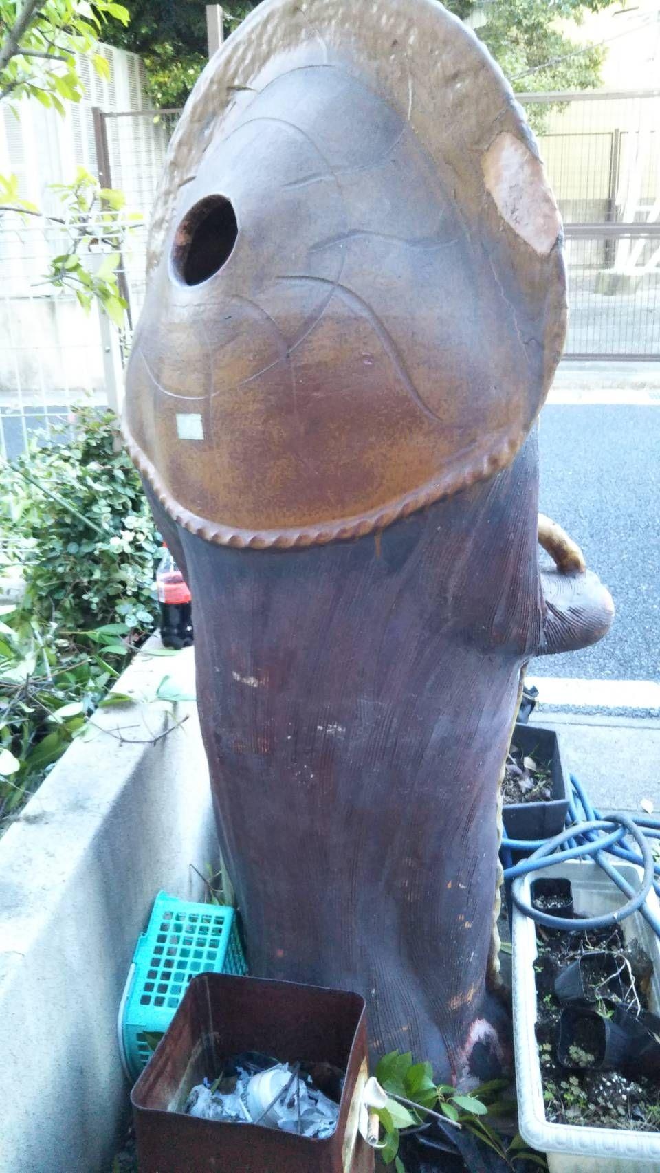 焼き物陶器の、たぬき