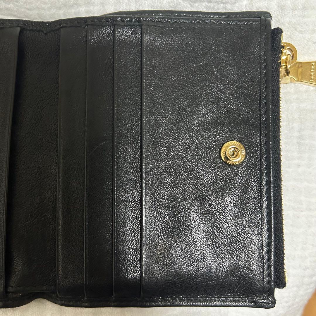 miumiu ナッパレザー　2つ折り　財布