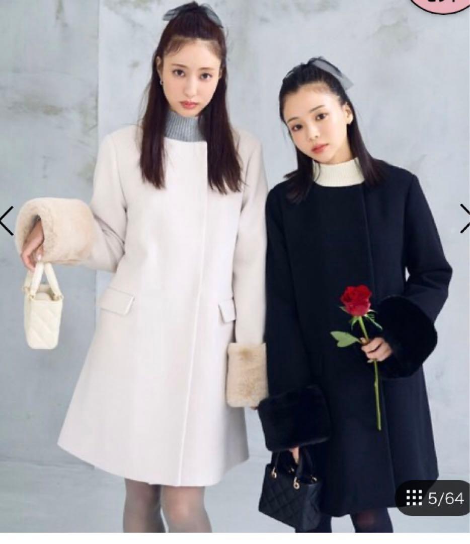 ナチュラルビューティーベーシック　ファー付きコート　お値下げ交渉可能！