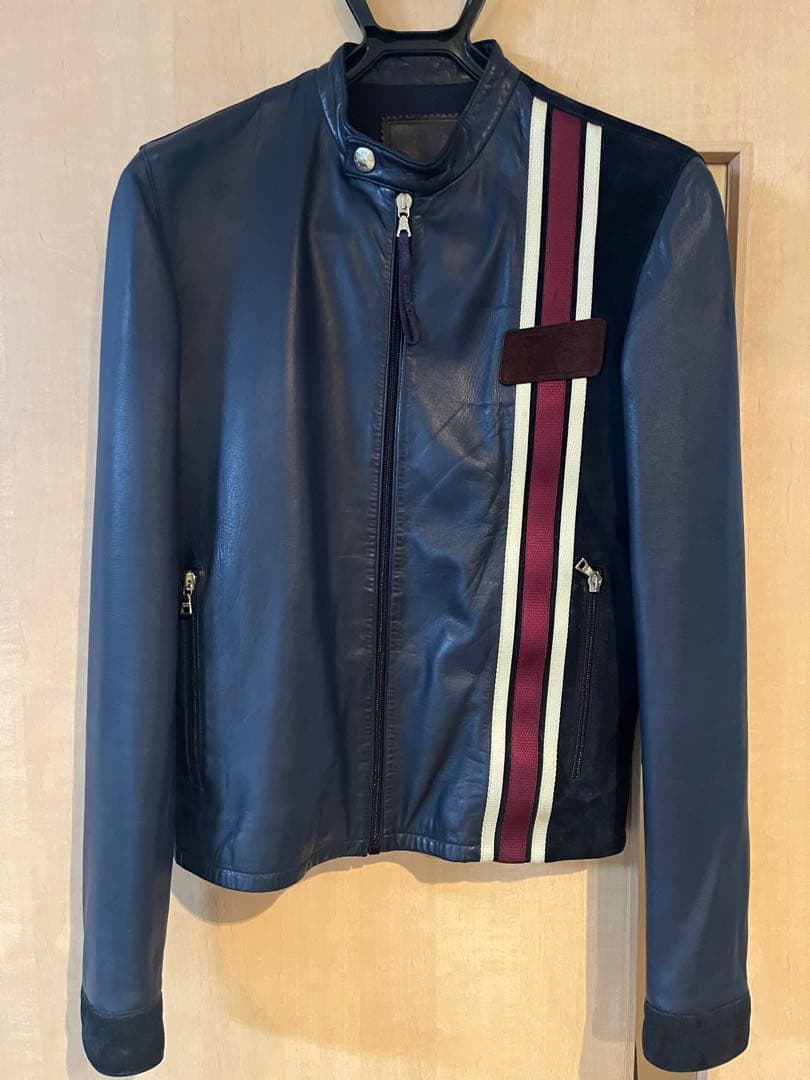 【激レア】PRADA UOMO レザーライダースジャケット