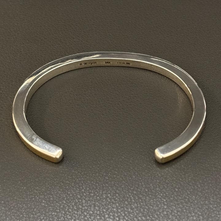 Bruce Morgan バングル シルバー×14k プレーン navajo
