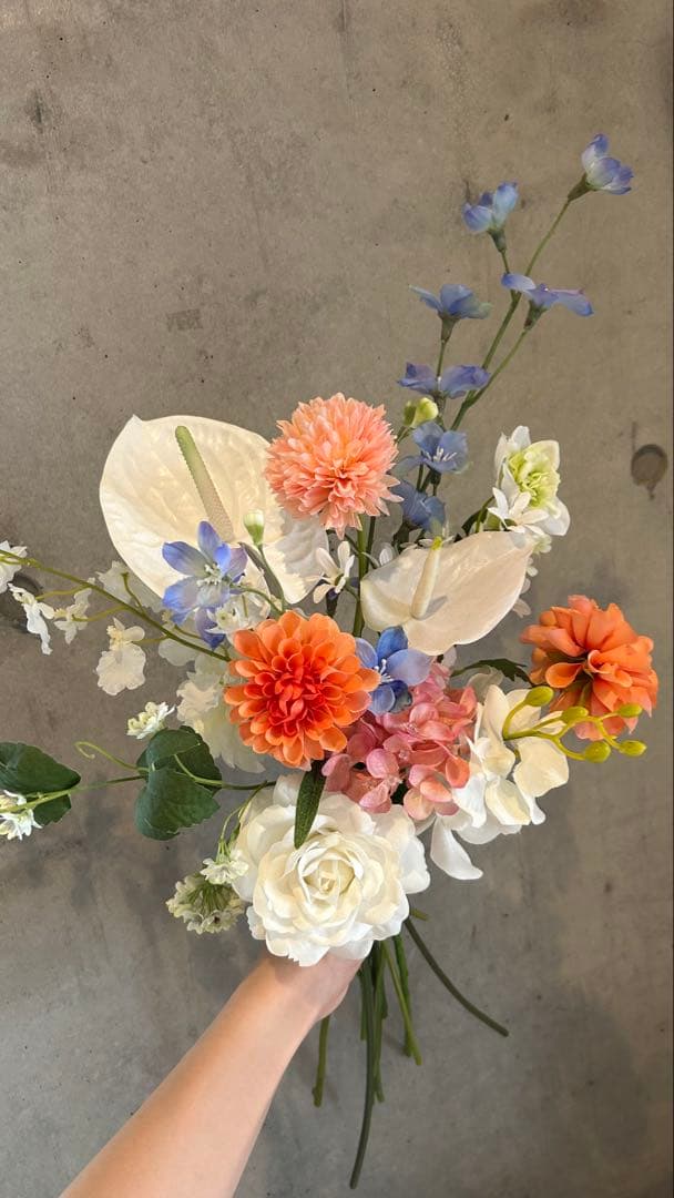 ウェディングブーケ　造花ブーケ　アーティフィシャルフラワー　インテリア