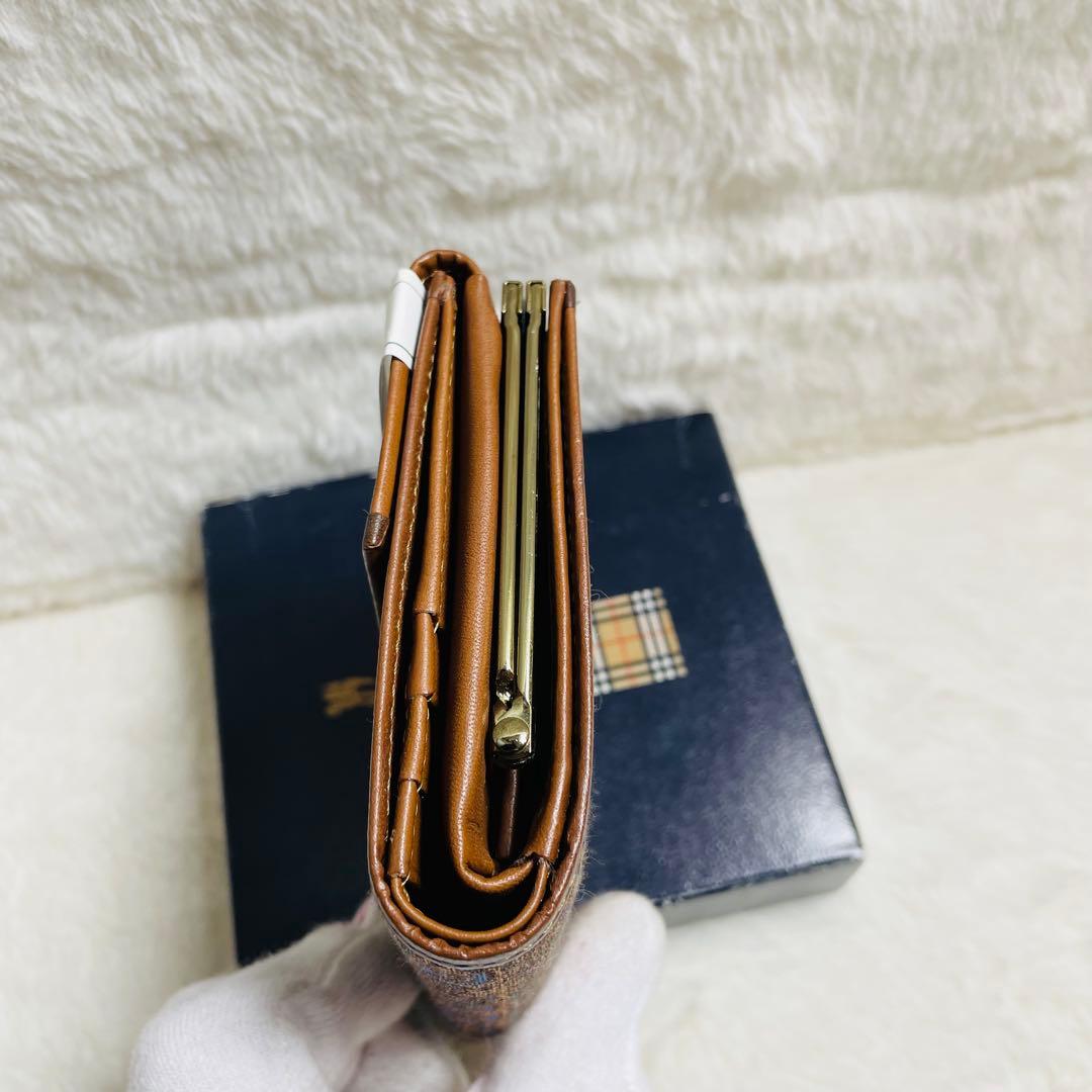 新品未使用 箱付 正規品BURBERRY 折り財布がま口財布ヴィンテージ激レア