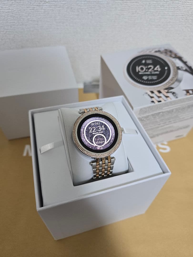 MICHAEL KORS デジタル腕時計 シルバー/ローズゴールド