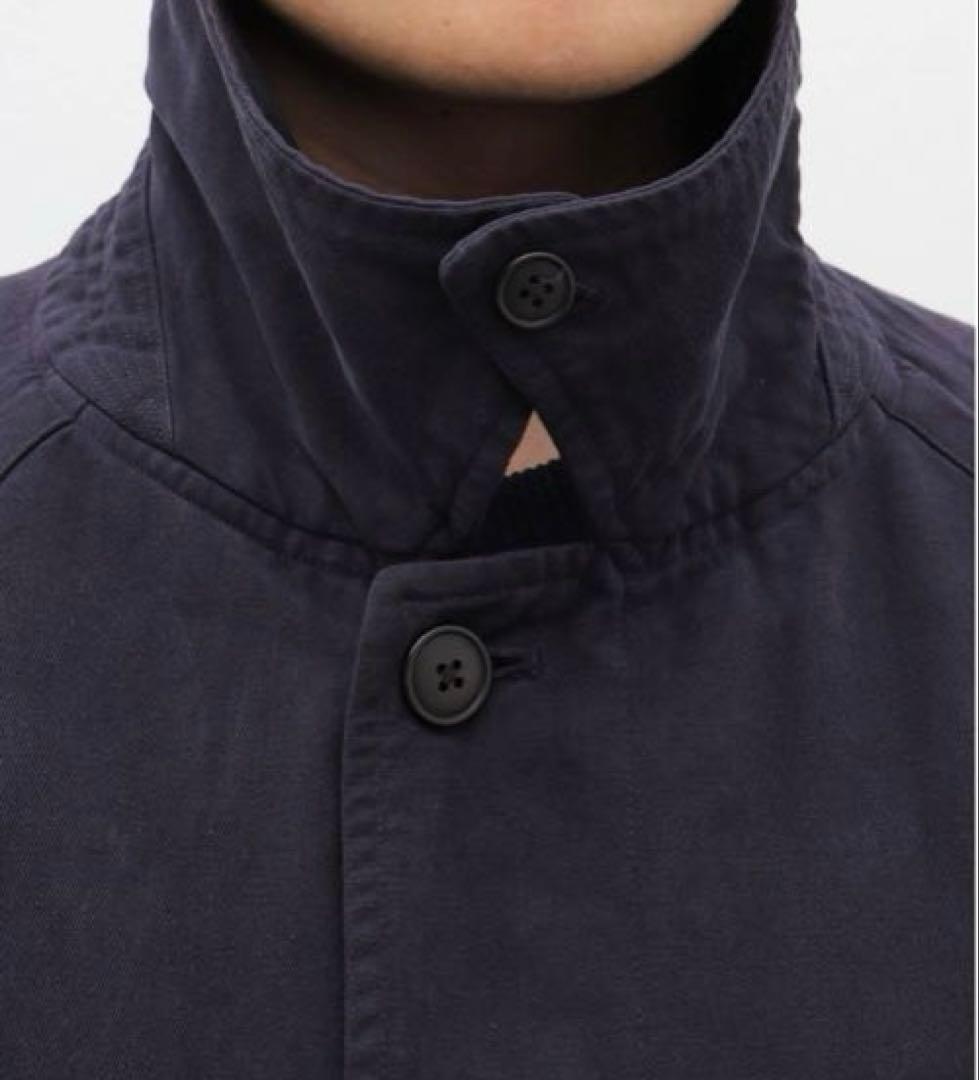 24AW comoli コモリ　製品染バルカラーコート　ネイビー　1