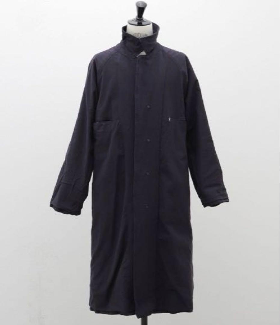 24AW comoli コモリ　製品染バルカラーコート　ネイビー　1