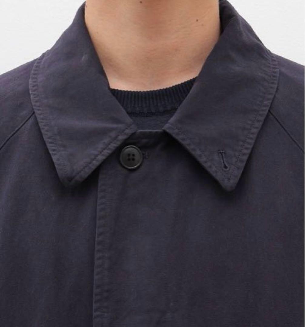 24AW comoli コモリ　製品染バルカラーコート　ネイビー　1