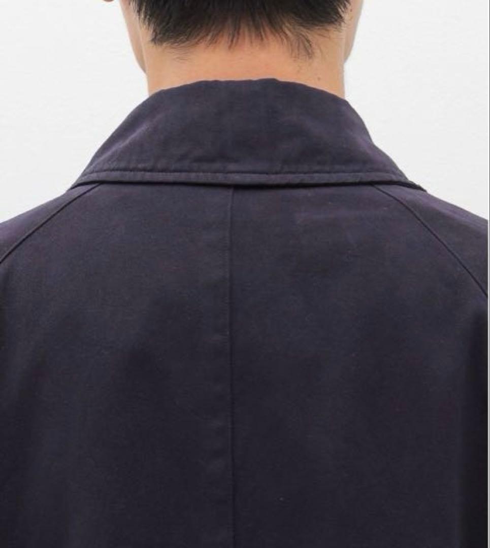 24AW comoli コモリ　製品染バルカラーコート　ネイビー　1