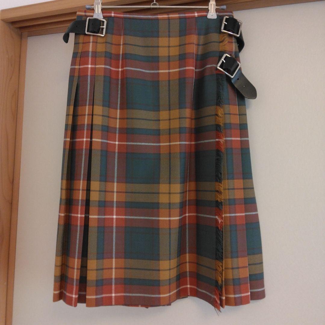 wool100%オニールオブタブリンスカート タータンチェック