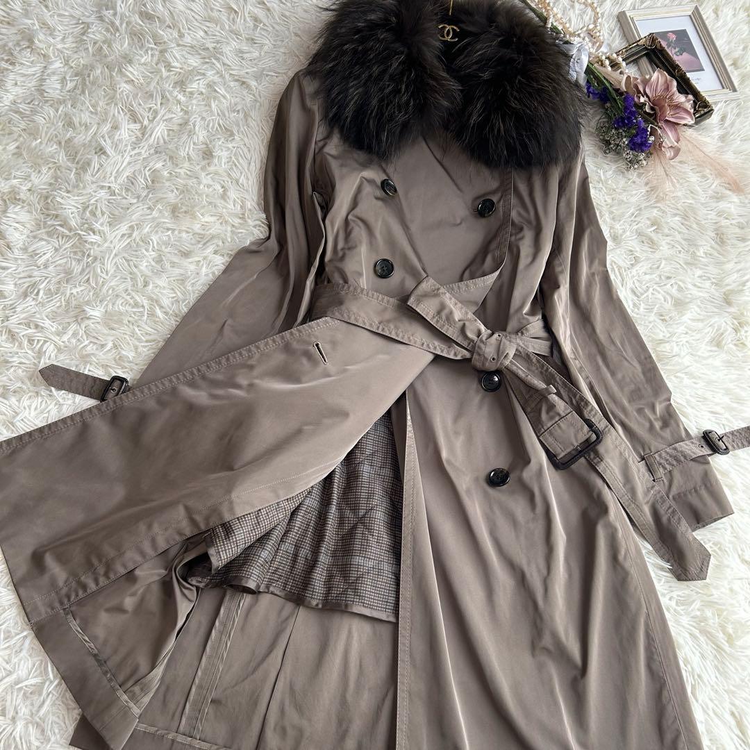 極美品✨️自由区 3way ライナー付きトレンチコート ベルト　ファー L