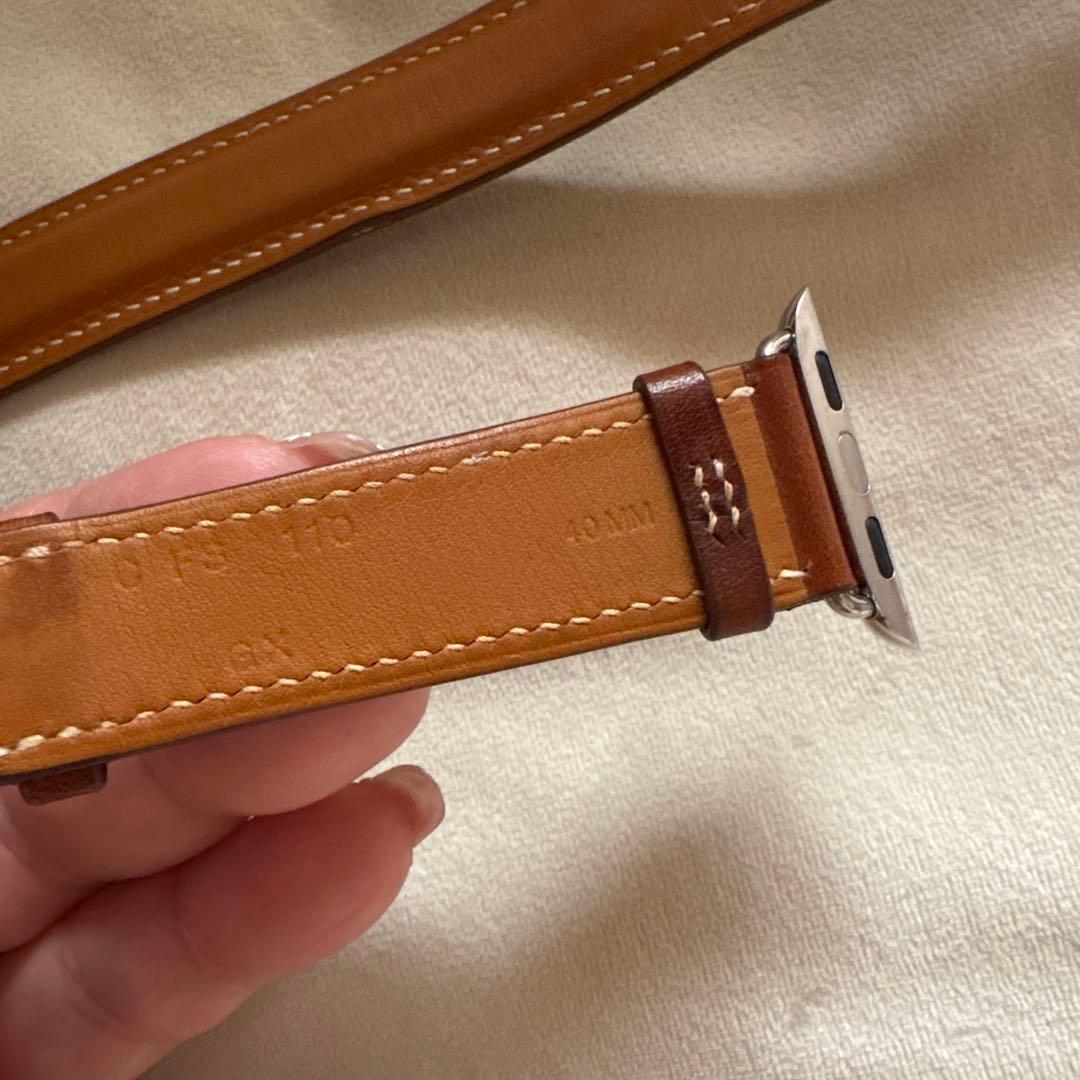 美品 レザーベルト HERMES AppleWatch アップルウォッチ ベルト