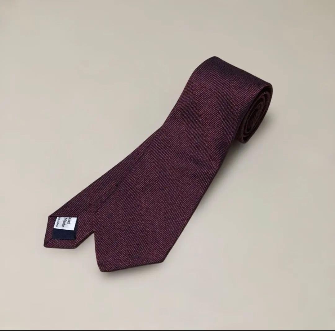 【未使用】FAIR FAX ヘリンボーン地メランジソリッドタイ