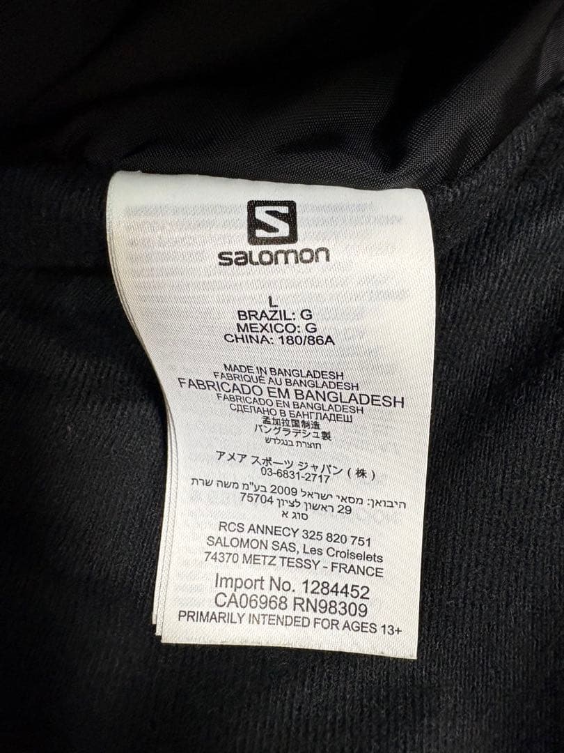 SALOMON スキー/スノーボードパンツ ブラック　Lサイズ
