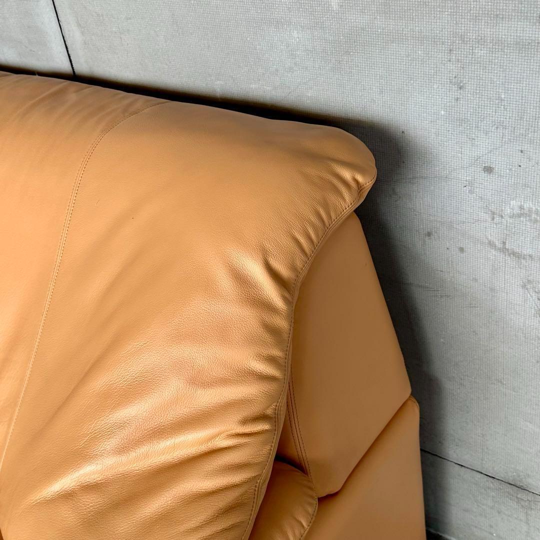 マルニ木工 maruni レザーソファ 1P✦ベージュ 本革 リラックスチェア