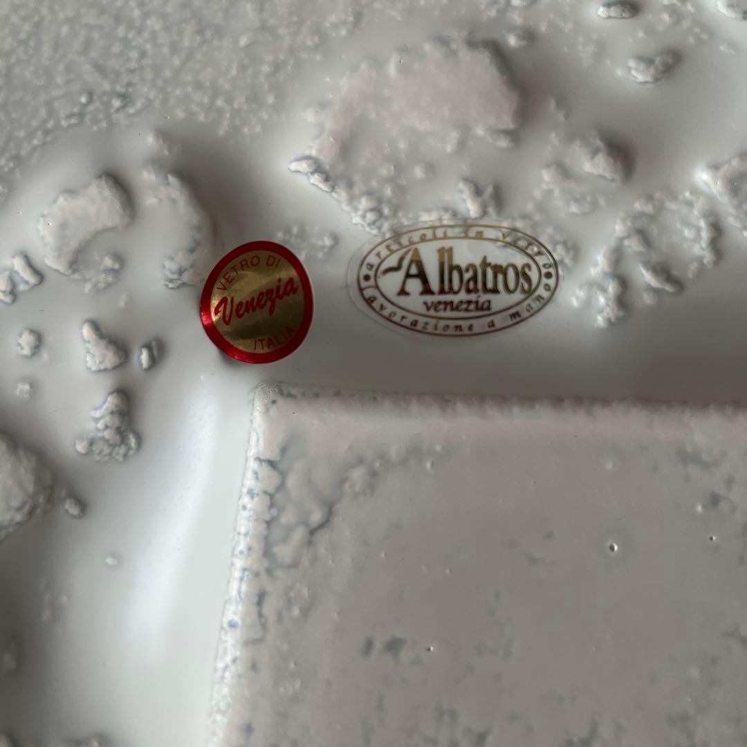 ベネチアングラス掛け時計　イタリア製　動作確認済