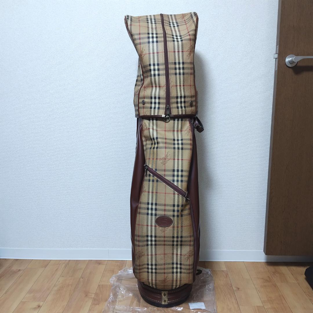 専用 バーバリーズ キャディバッグ ノバチェック PVC ゴルフバッグ