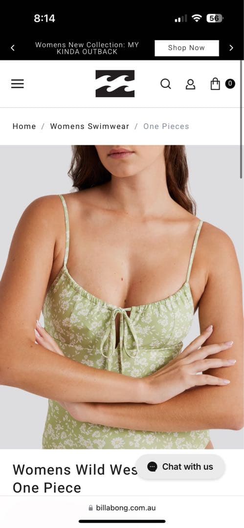 Billabong 花柄ワンピース水着　Wild West One Piece