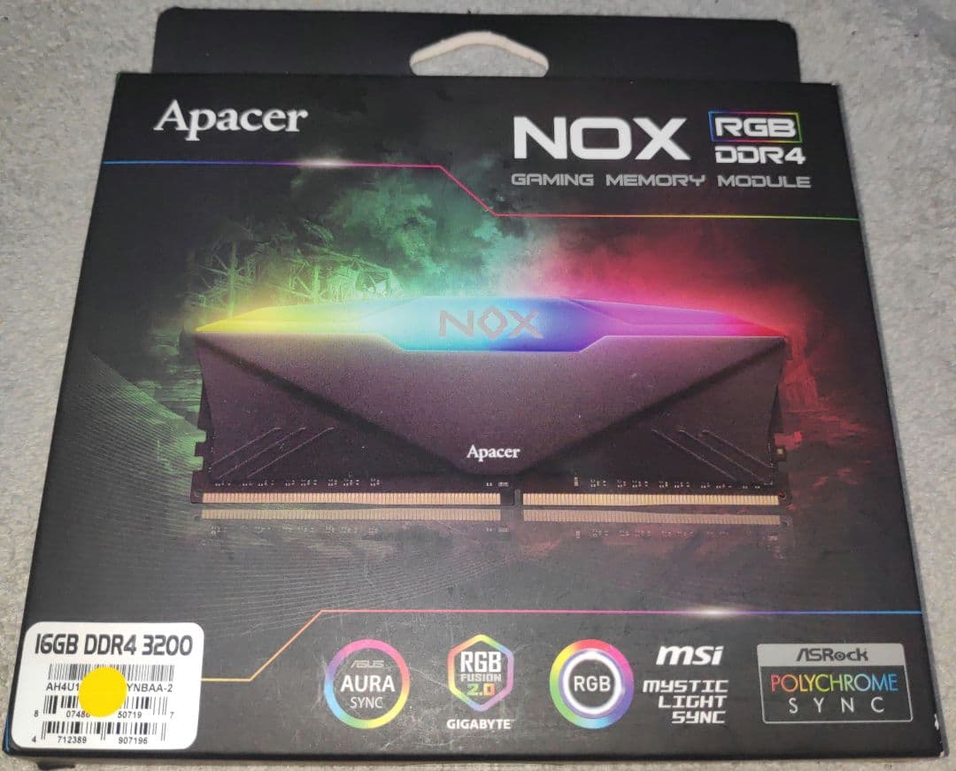 ヨ*シ様 Apacer NOX RGB DDR4 16GB (2x8GB) 32