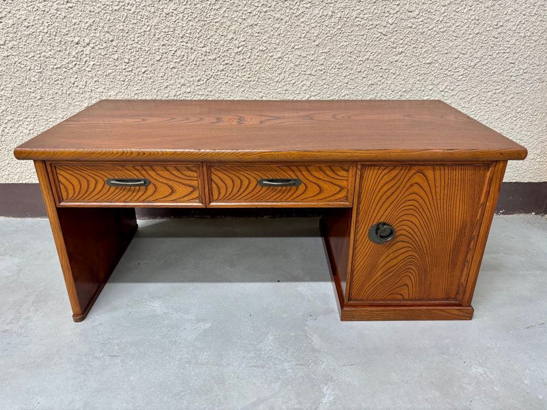 昭和レトロ 文机　ローデスク　引出し2杯　ローボードにも