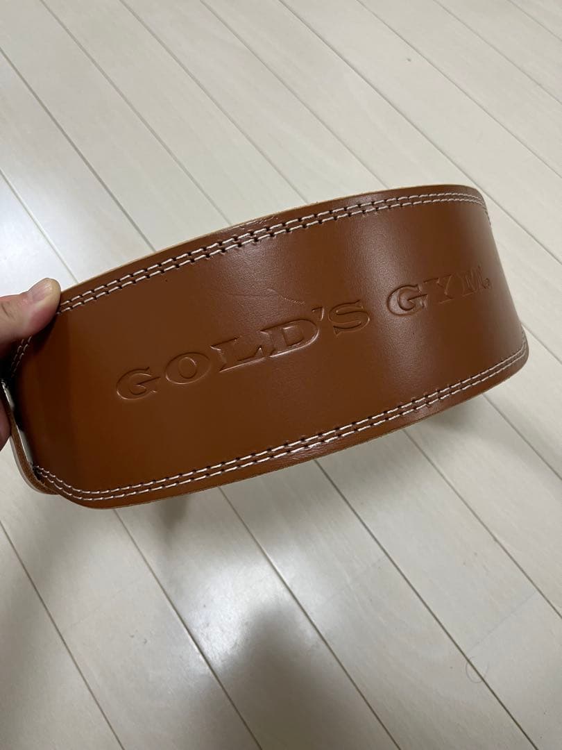 10月限定価格　GOLD'S GYM プロレザーベルト　M