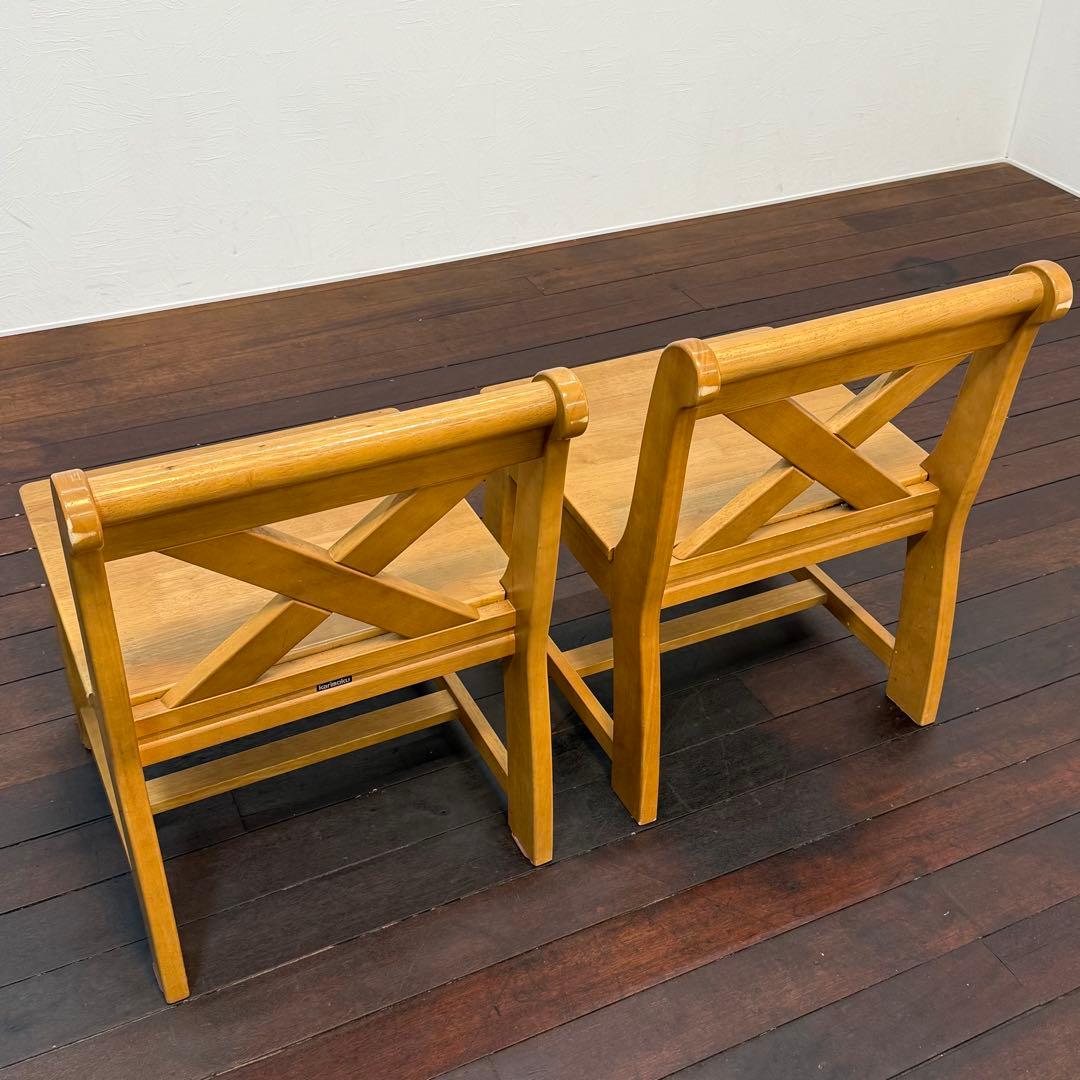 H21K44a karimoku RUSTIC ダイニングチェア 2脚セット