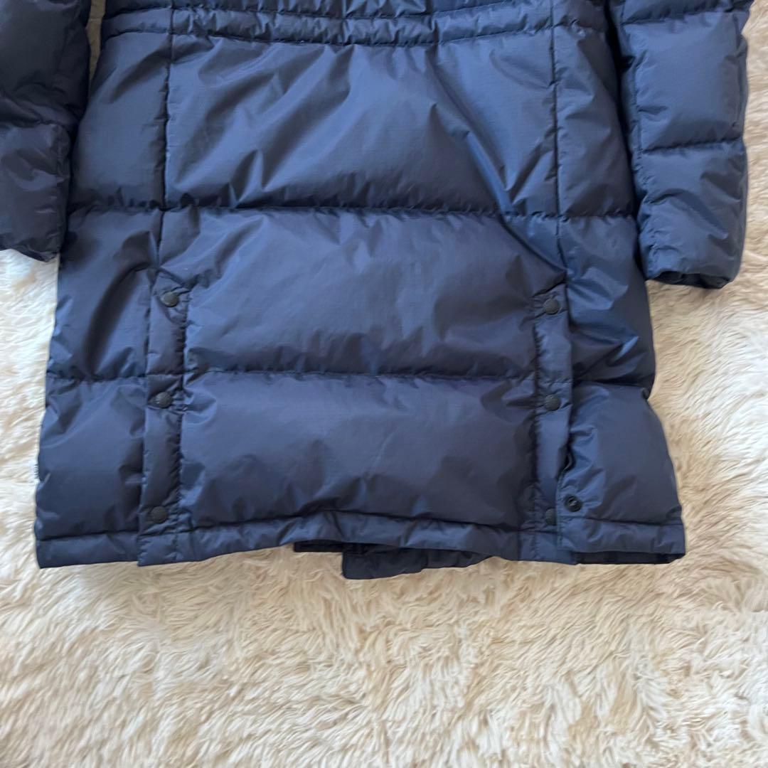 NANGA ネイビー レディースロングダウンジャケットXLファー付き