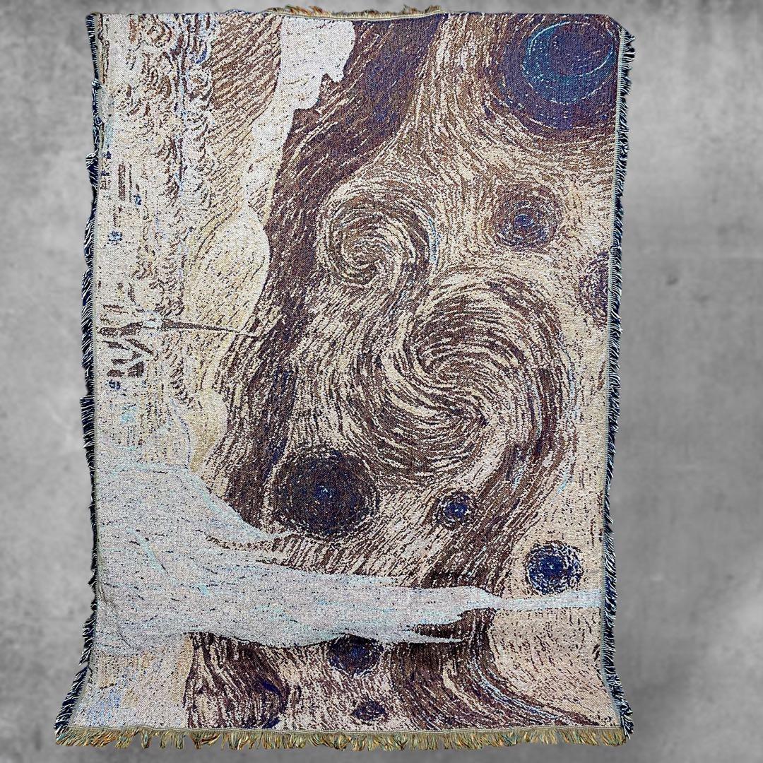 CAFU アート ラグ マット ブランケット ゴブラン ゴッホ 星月夜 芸術