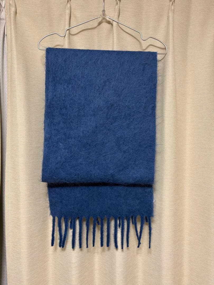 Acne Studios ブルー アルパカ フリンジ マフラー