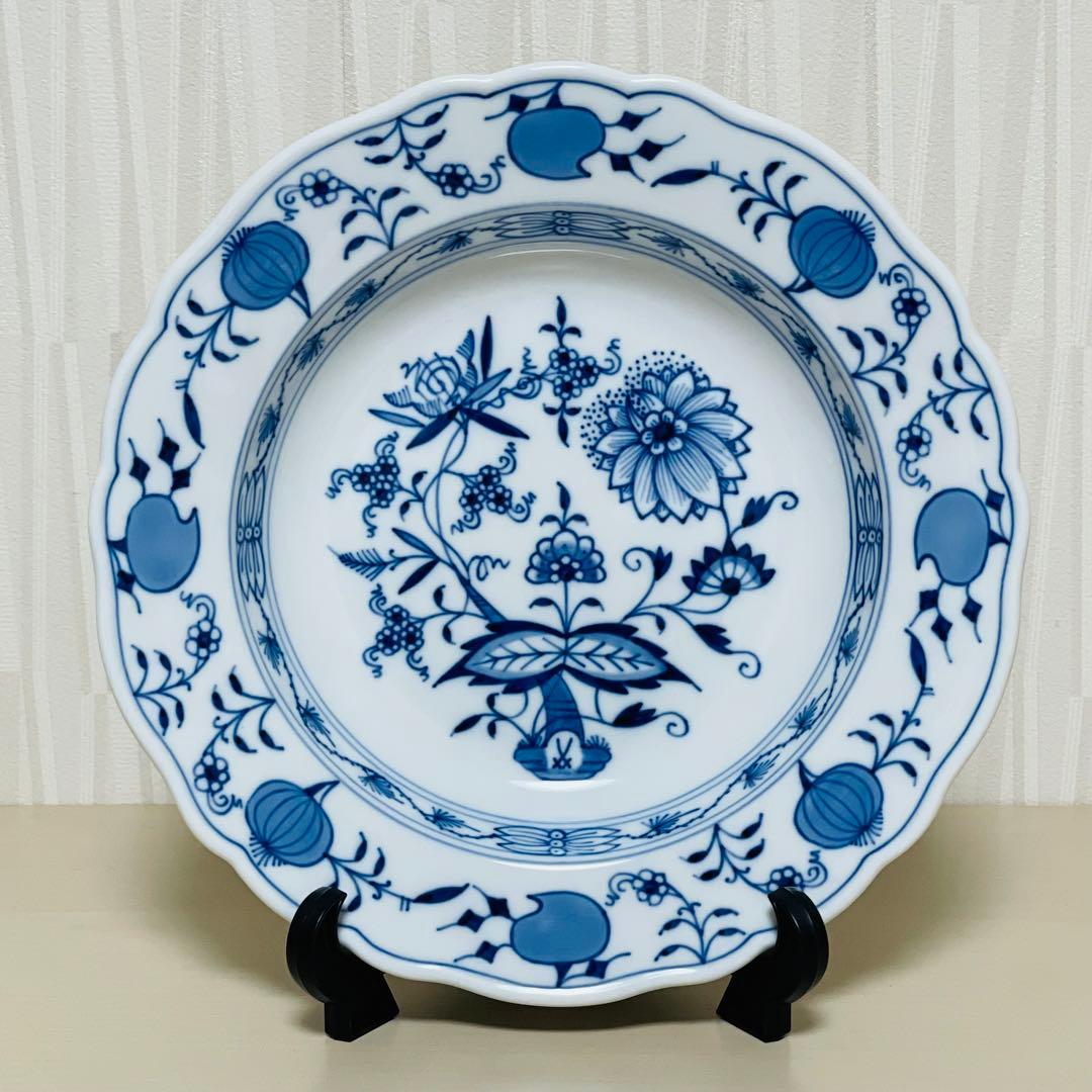 Meissen マイセン ブルーオニオン スーププレート 深皿 2枚セット