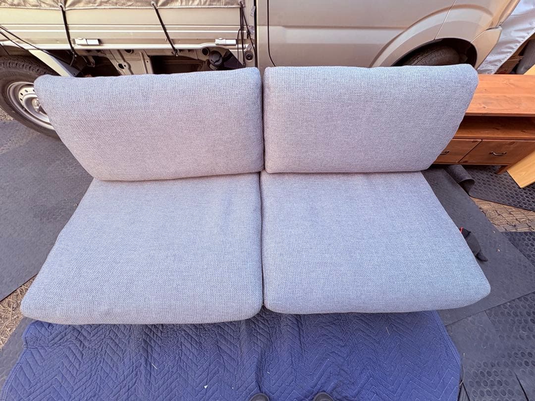 無印良品 ゆったり座れるアームレスソファ 2シーター