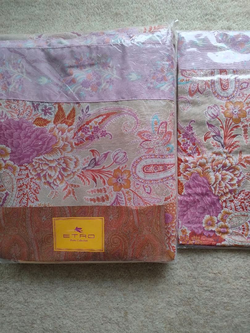 エトロ花柄ペイズリー掛け布団カバー190×210cm DL綿100%枕カバー付き