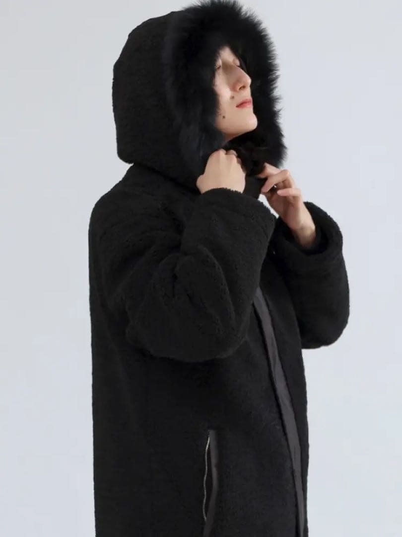 LASUD ファーボアコート　ブラック　未使用品　サイズ9号　定価34000円