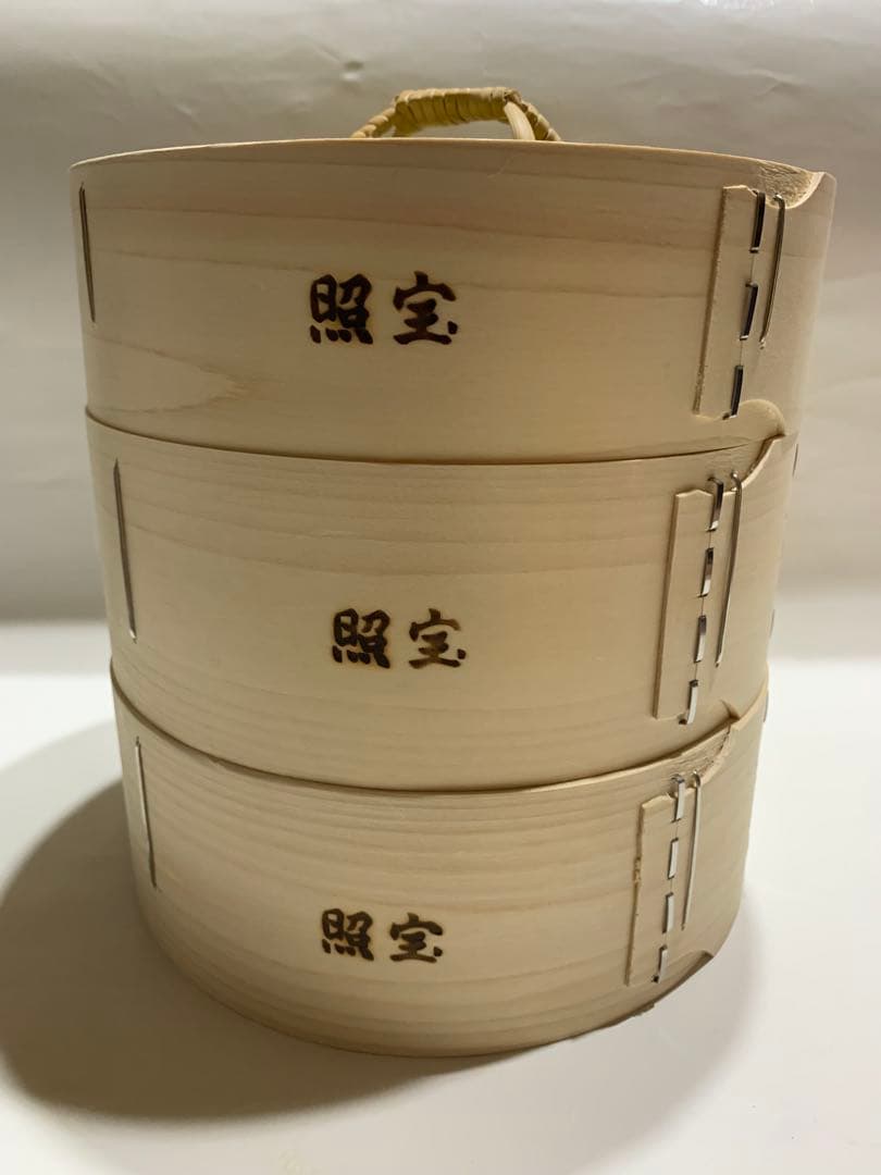 桧製蒸籠２１センチ２段セット・蒸し板セット
