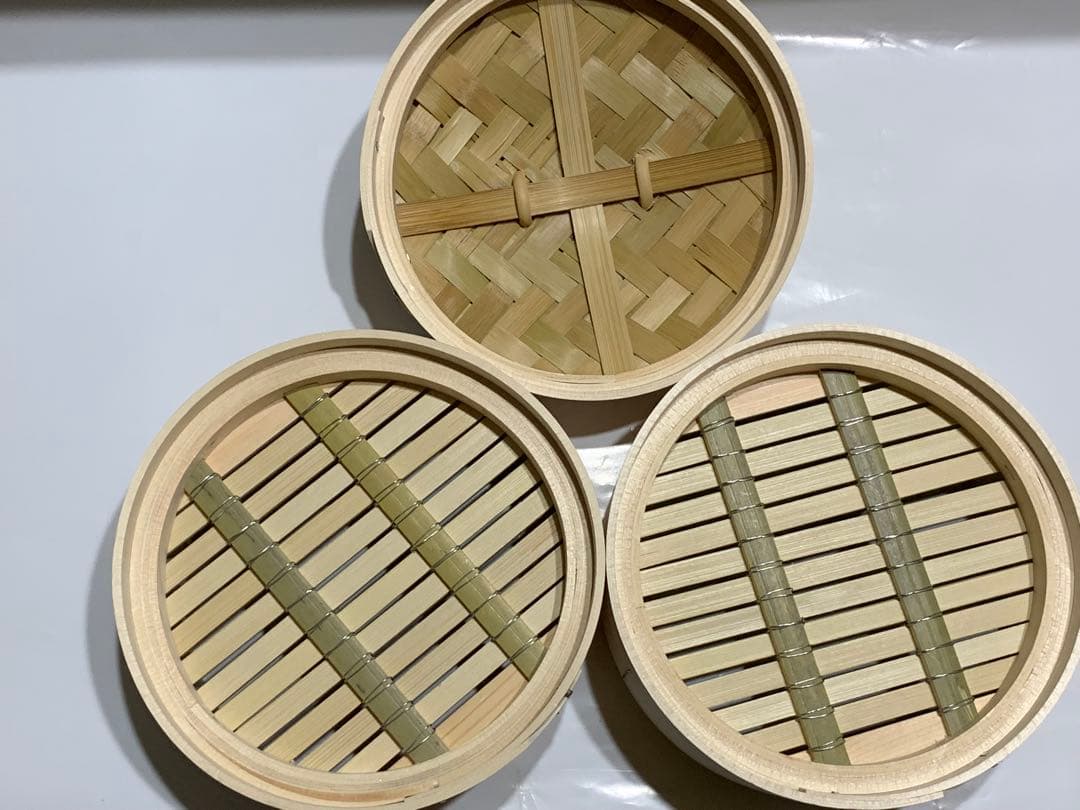 桧製蒸籠２１センチ２段セット・蒸し板セット