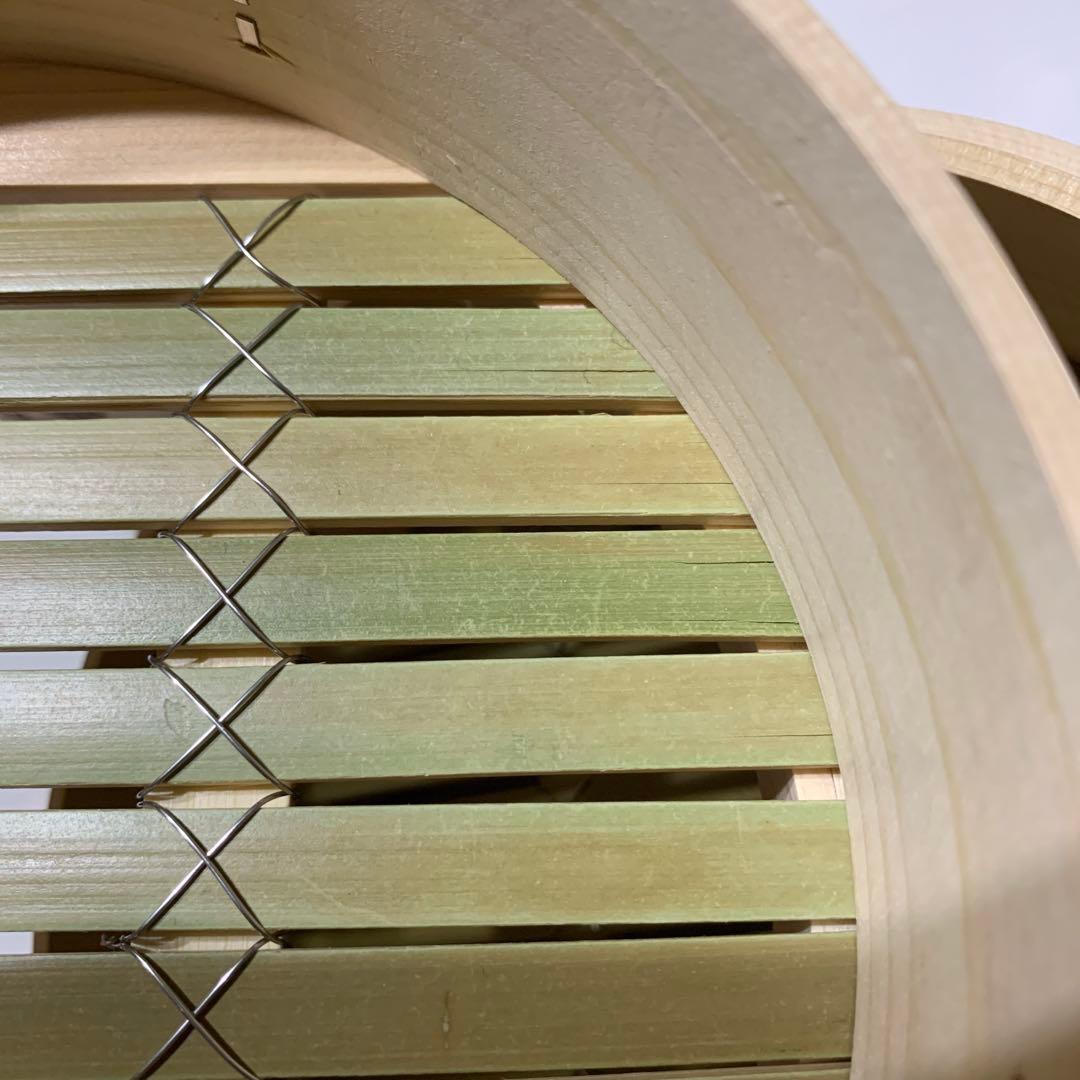 桧製蒸籠２１センチ２段セット・蒸し板セット