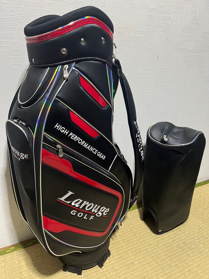 美品！ラルージュ　Larouge Golf キャディバッグ　フードカバー付属