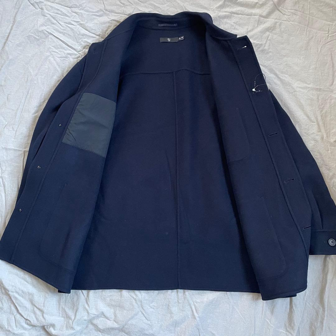XL ウールブレンド オーバーサイズ シャツジャケット ネイビー 新品タグ付き