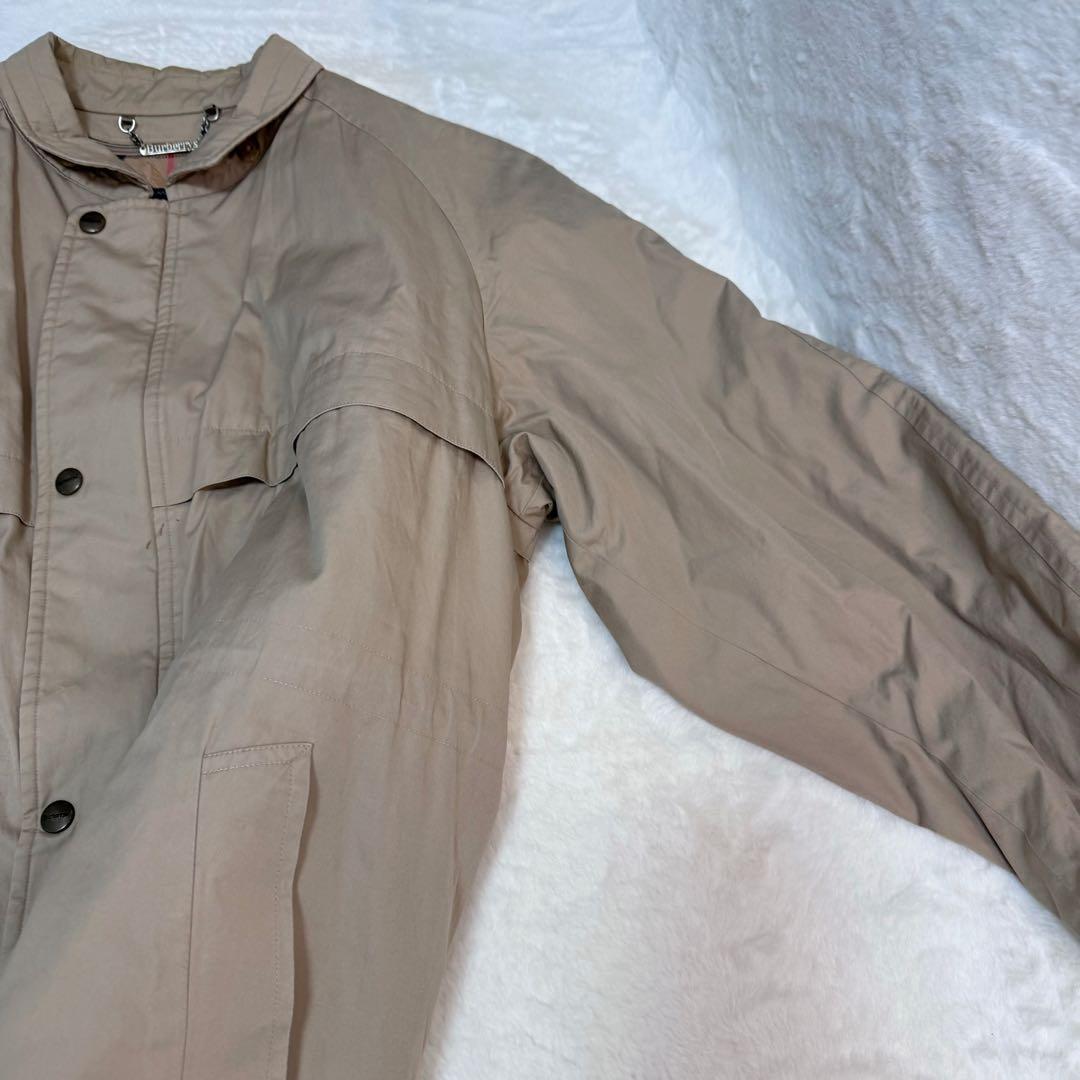 美品✨バーバリー　ステンカラーコート　ノバチェック　ライナー付き　ベージュ　S