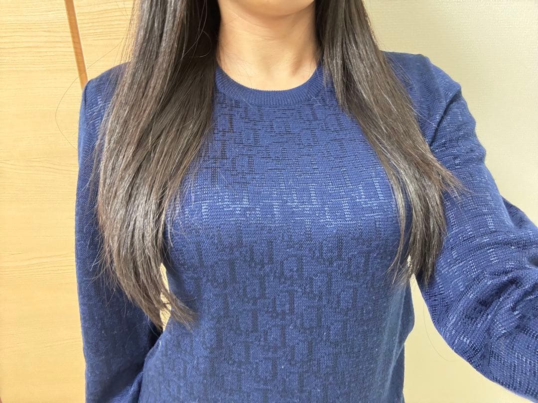 Christian Dior ネイビー ニットセーター Lサイズ