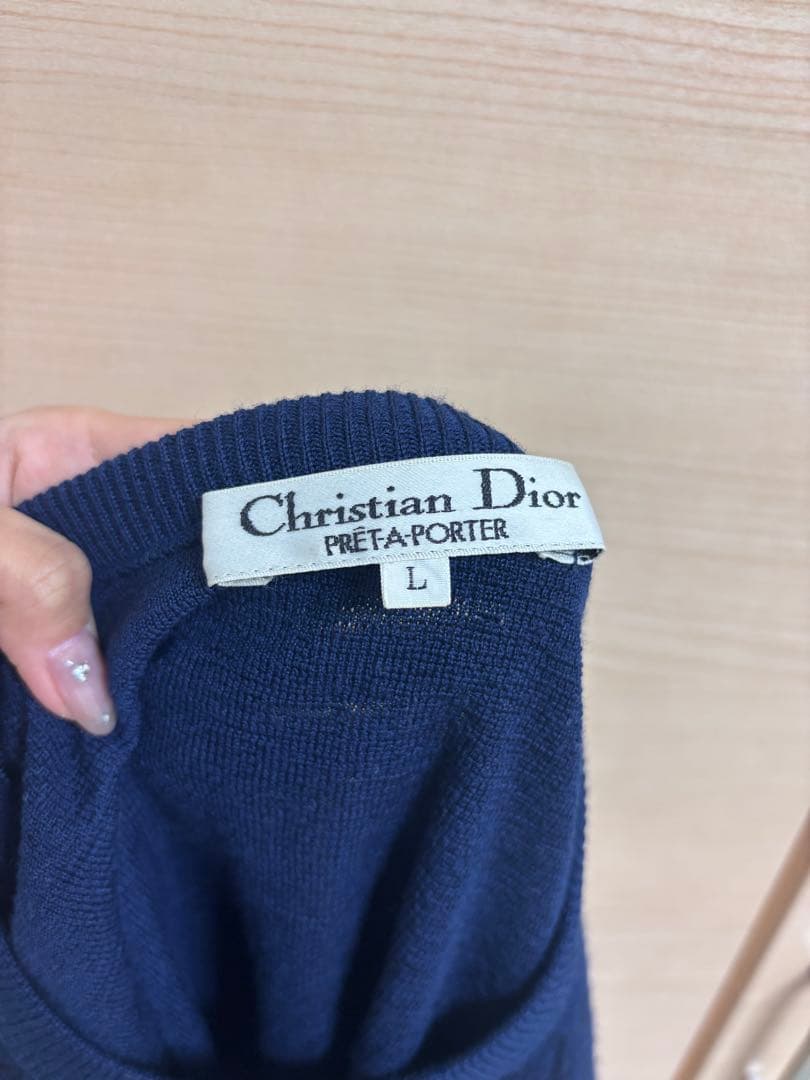 Christian Dior ネイビー ニットセーター Lサイズ