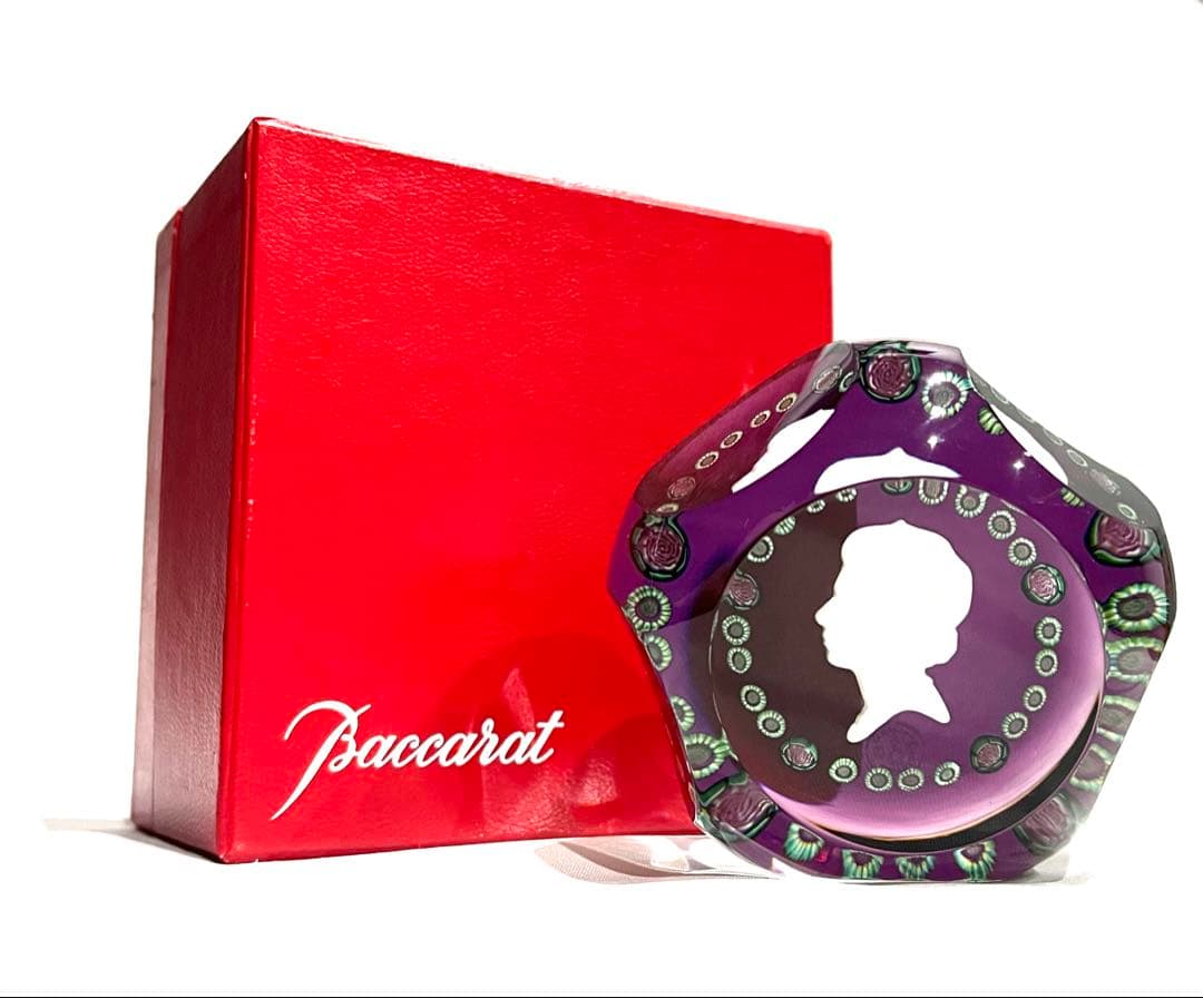 バカラ/ ※極希少 個数限定 エリザベス女王2世 銀婚式記念 ペーパーウェイト