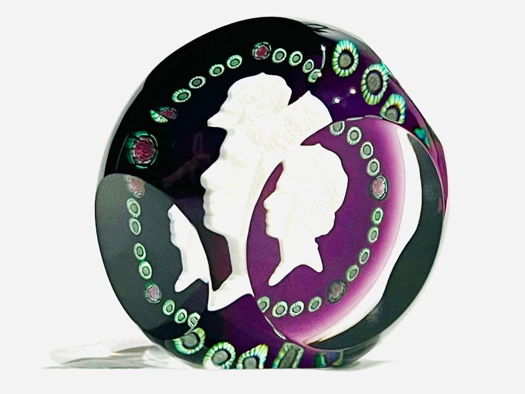 バカラ/ ※極希少 個数限定 エリザベス女王2世 銀婚式記念 ペーパーウェイト