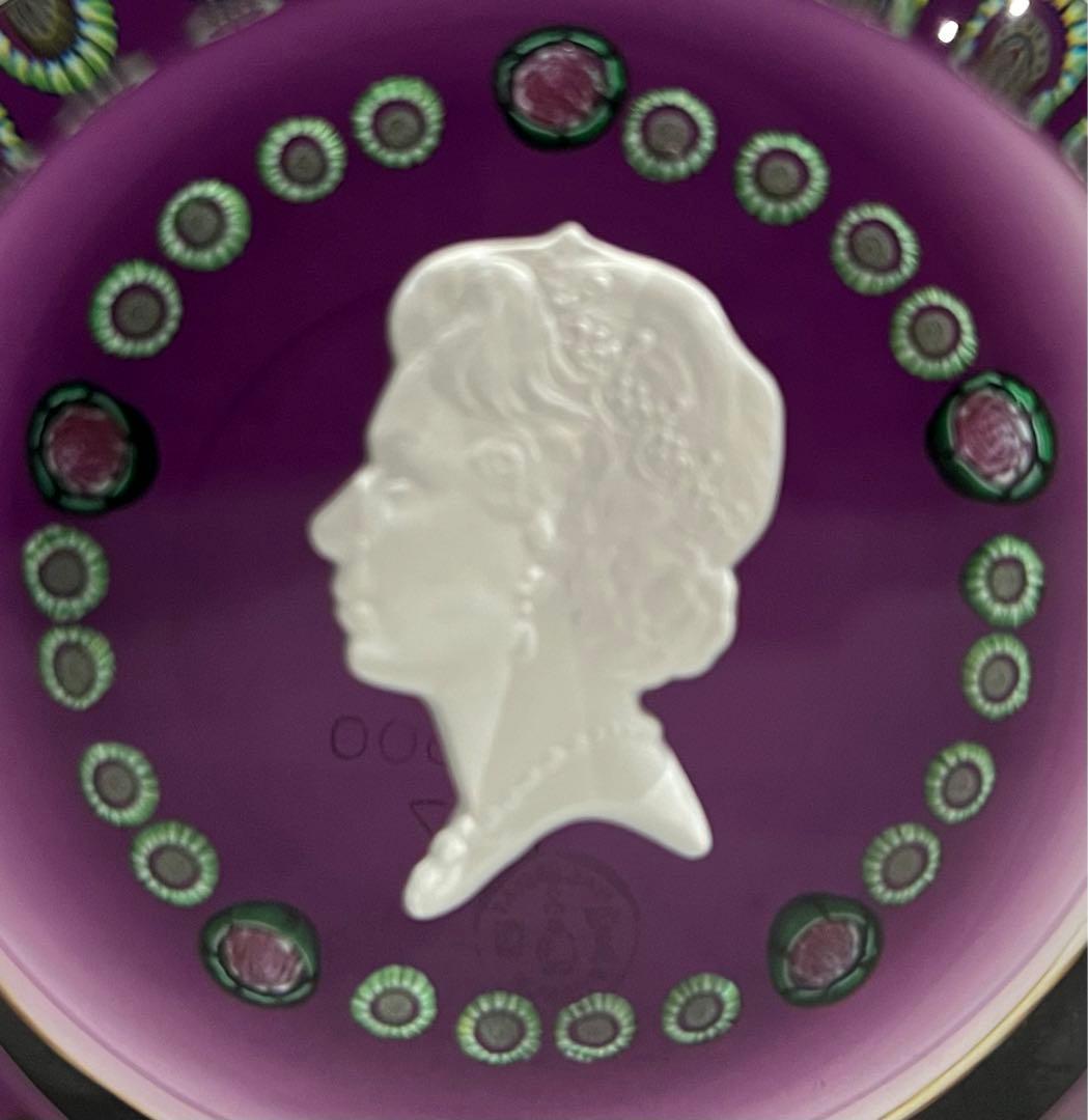 バカラ/ ※極希少 個数限定 エリザベス女王2世 銀婚式記念 ペーパーウェイト