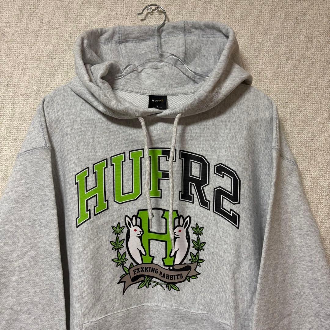 【美品✨】FR2 × HUF ロゴパーカー M コムドットゆうた着用 コラボ