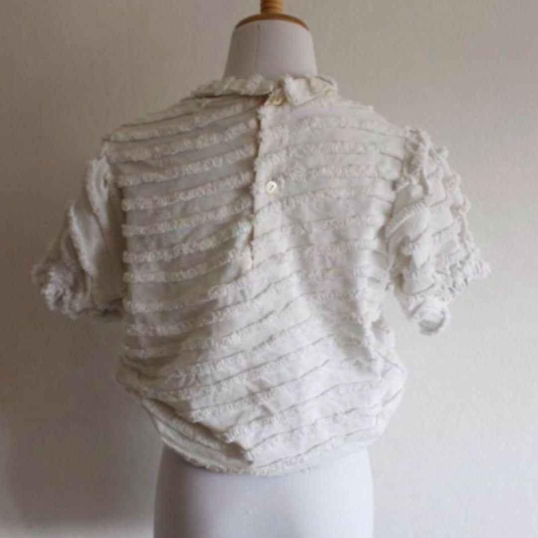 nude vintage パフスリーブ シェニール織 キルティング