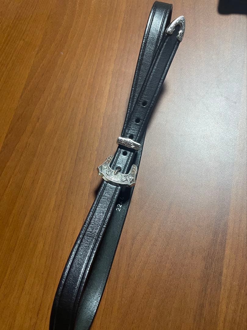 トリーレザーベルト　3/4 inch 3-Piece Silver Buckle