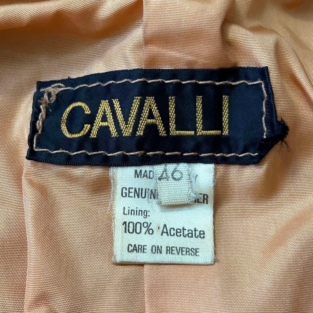 vintage 希少 CAVALLI 本革 レザー ジャケット コート ベルト
