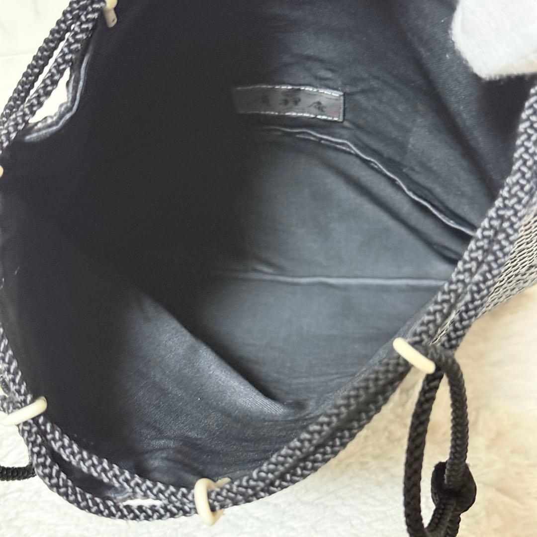 未使用・超希少✨順理庵　螺鈿合切袋　レザー　西陣織　牛革織　ブラック　公式完売品