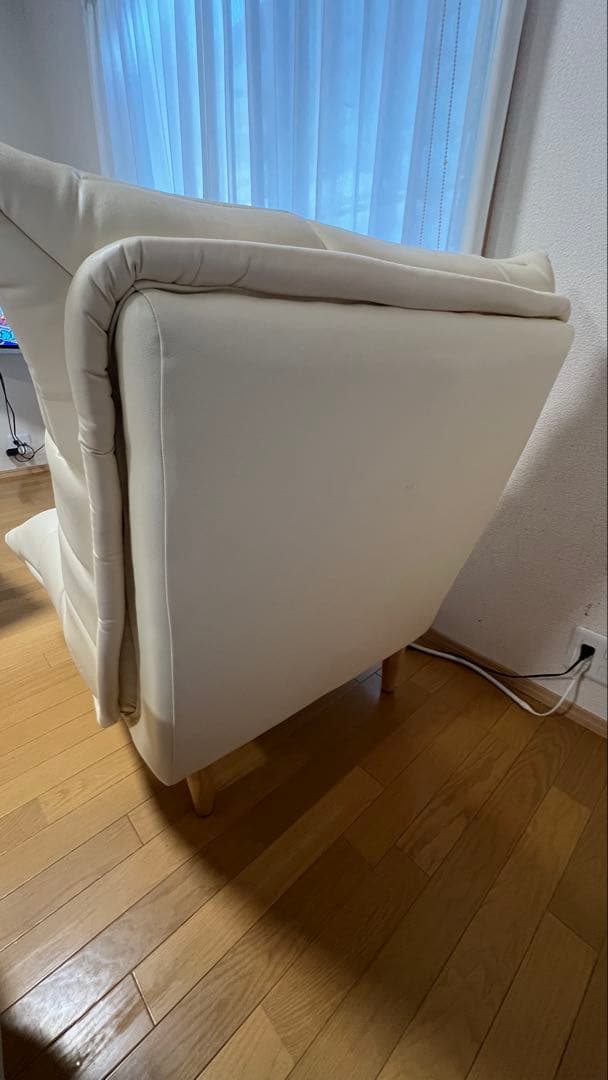 新生活応援値下中！▪︎美品▪︎ 1人掛けソファ アイボリー 脚取り外し可 幅85cm